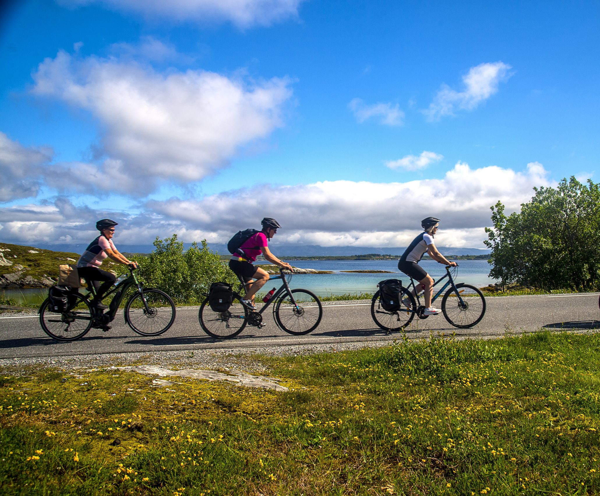 Syklister på Herøy